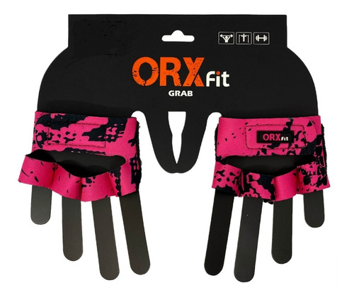 Guantes Pesas Grabs - Pink Piton - Orxfit - Mujer