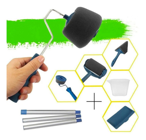Imagen 4 de 9 de Rodillo Para Pintar Rellenable 8 Pcs Microfibra Esquinero
