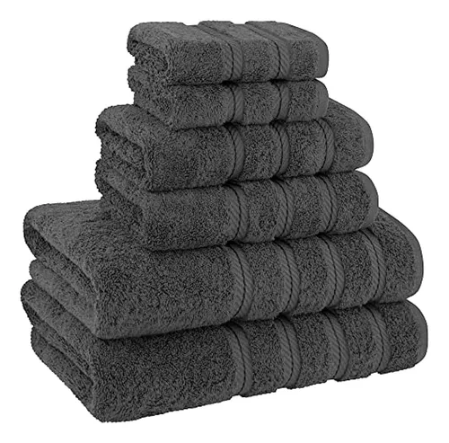 American Soft Linen - Juego de toallas de lujo de 6 piezas, 2 toallas de  baño, 2 toallas de mano y 2 paños, toallas 100% de algodón turco para baño
