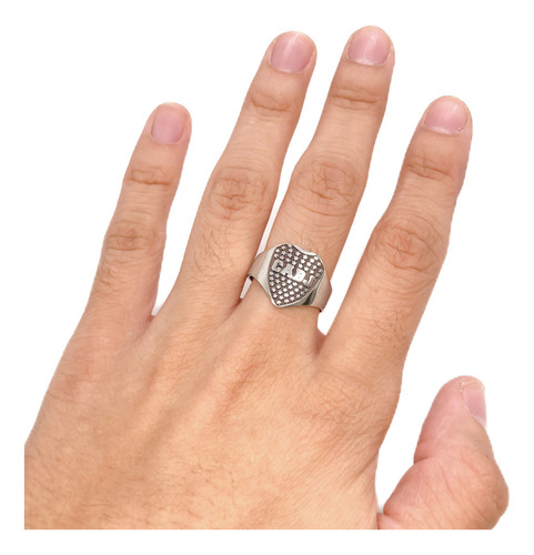 Anillo Escudo Equipo Fútbol Argentina Boca Juniors B - Mediano Plata 925