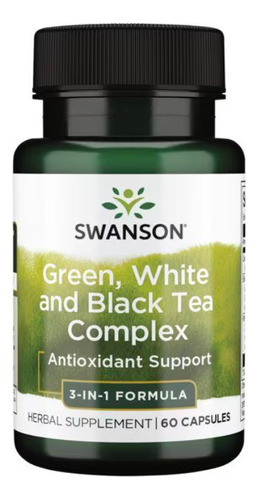 Green, White And Black Tea Complex 60 Capsulas Swanson Sabor