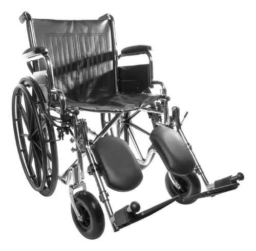 comprar Silla De Ruedas Cromada Con Elevapiernas Companion Negro