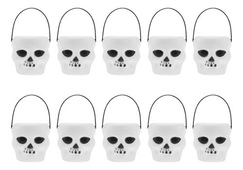 10 Caramelos De Halloween Con Forma De Esqueleto Blanco, Car