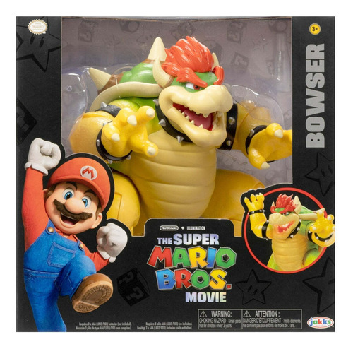 Muñeco The Super Mario Bros Movie Bowser 7  Jakks Original