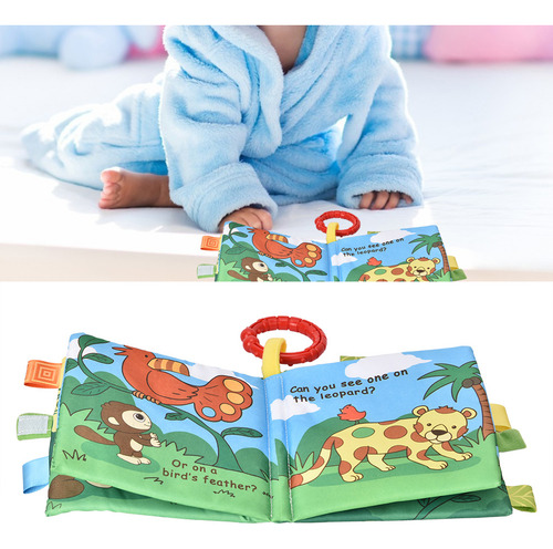 Libro De Tela, Juguete Baby Soft Story, El Bebé Sonaja Tempr