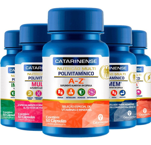 Multivitaminico 60 Caps Catarinense Pharma - Linha Completa