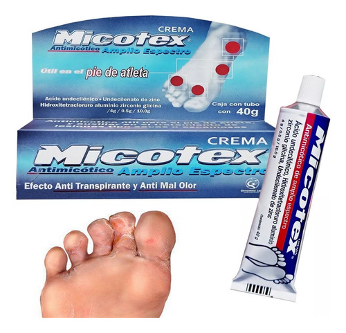 Micotex Crema Antimicótico Para Pie De Atleta 40gr