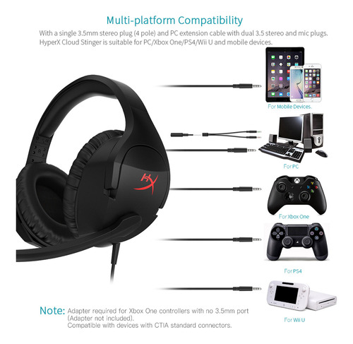 M Audífonos Kingston Hyperx Cloud Stinger Para Juegos