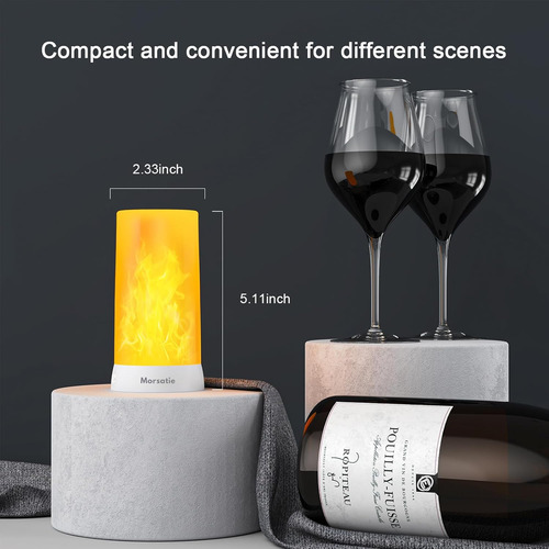 Actualizada Luz Led De Llama, Velas Parpadeantes Recargables