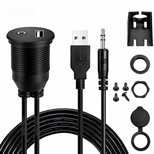 Usb Montar Cable 1m 3 Pies Usb 2 0 Y 3 5mm Aux Extensi