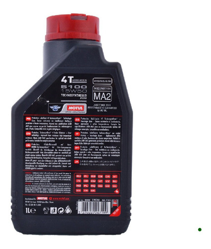 Imagen 2 de 2 de Aceite Motul 5100 Original 4t 15w50 Semi Sintetico Moto