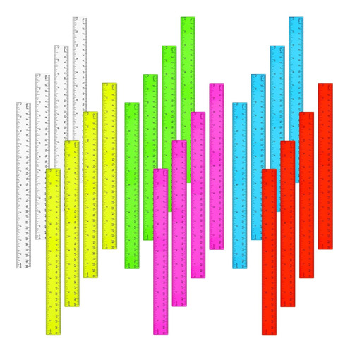 Regla De Plástico Transparente De 12 Pulgadas Niños, ...