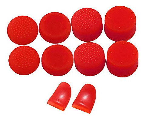 Pack De Botones L2 R2 + Capuchones Para Gamepad Ps4, Rojo