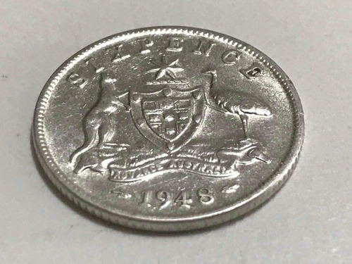 Moneda De Plata Australiana Sin Circular Año 1948