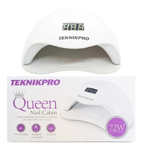 Teknikpro Queen Nail Cabina Uv Led Uñas Manicuría 72w