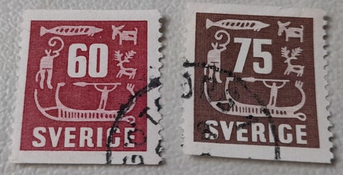 Sello Postal - Suecia - 1954 Arte Rupestre - Prehistoria