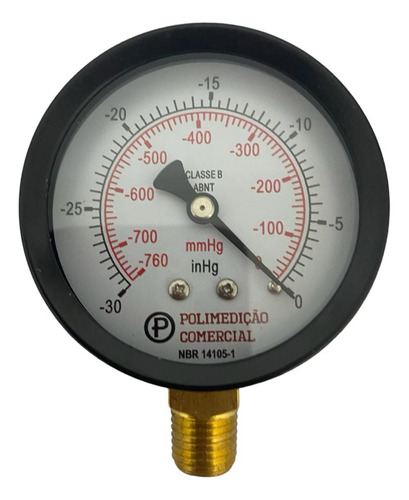 Vacuometro 760 Mmhg Visor 63 R 1/4