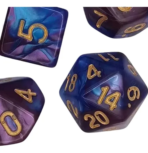2 Juego De Dados Poliédricos Juego De Roles Favor Azul | Cuotas sin interés