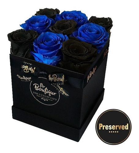 Florería Enamorados Regalos Box 9 Rosas Preservadas