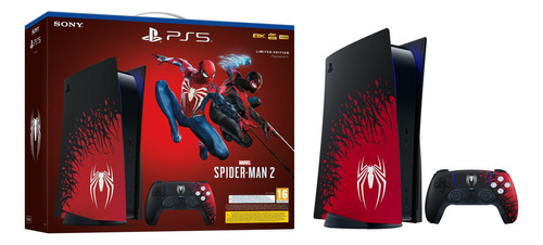 Consola Playstation 5 Spiderman 2 Edition 1tb Cfi-1216a Color Negro - Rojo