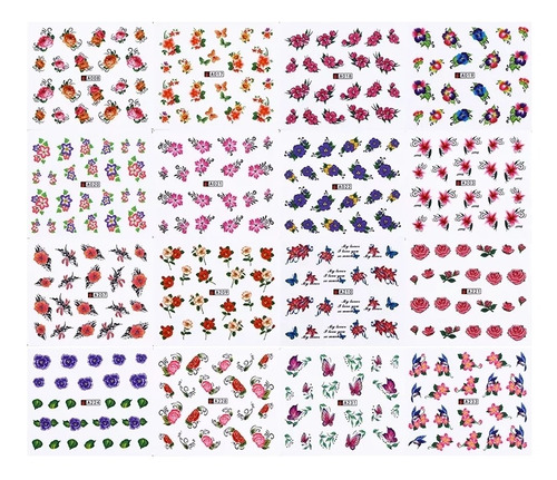 50 Laminas De Stickers De Uñas