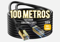 Comprar Cable Utp Cat6 100 Metros Exterior 100% Cobre Con Conectores