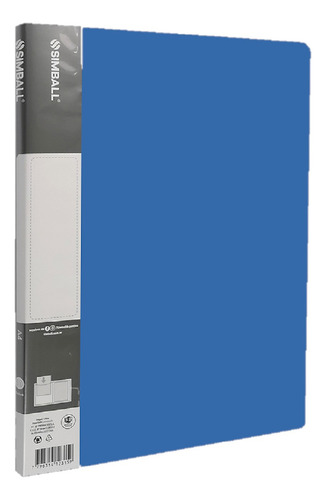 Carpeta A4 Con 10 Folios Separadores Organizador Foliada Color Azul