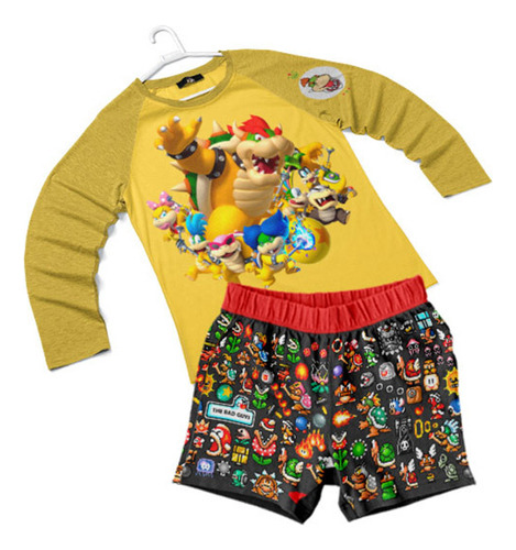 Traje De Baño Bowser Bros Short Y Playera