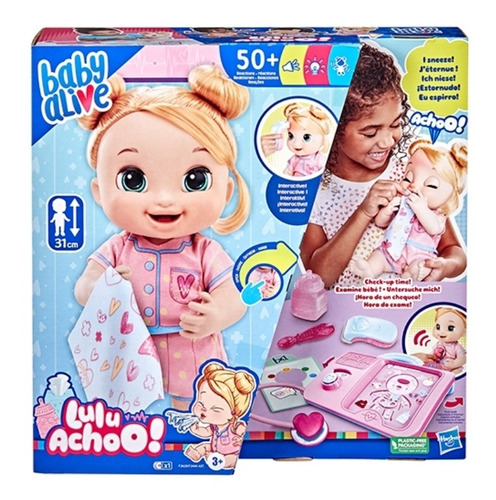 Baby Alive Lulu Achoo Rubio Muñeca Interactiva Doctor Luces 