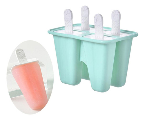 5 Paletas De Pastel Molde Para Paletas De 4 Celdas Verde