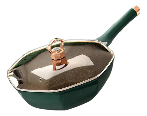 Sartén Octogonal, Sartén Antiadherente, Utensilio De Verde