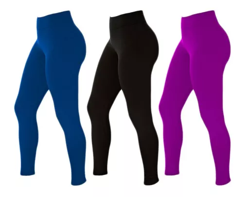 KIT 3 Calça Legging Feminina Fitness Academia - KIT 3 Sortido - GG