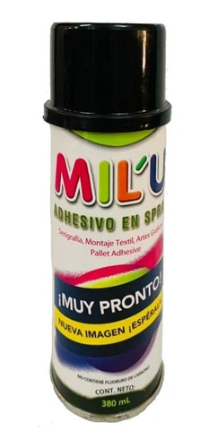 Pegamento Aerosol Milu Adhesivo En Spray Bote, 380ml