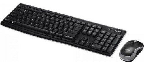 Combo de teclado y ratón inalámbricos Logitech Mk270, negro