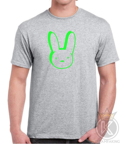 Polera Bad Bunny - Logo - Fluor - Estampaking