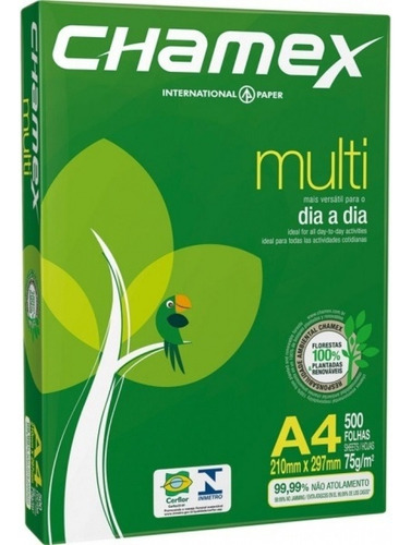 Resma De Hojas A4 Chamex 75gs (500 Hojas)