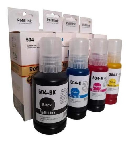 Tintas Botellas Nuevas Refill Ink 504 Epson L4150/l4160 