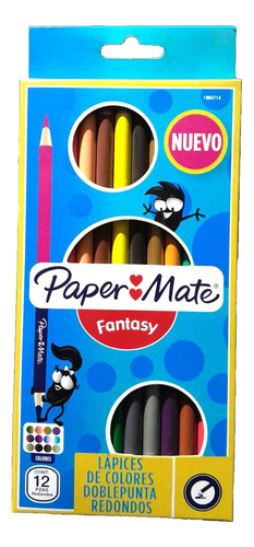 Colores Doble Punta Redondo Paper Mate Fantasy 12=24