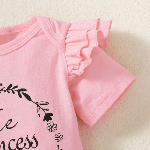Conjunto Adorable Con Shorts De Lunares Y Diadema Con Moño Rosa 9-12 M