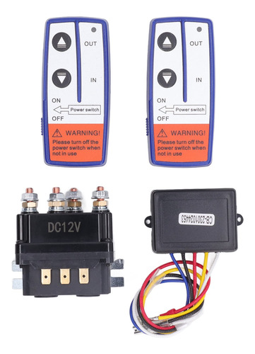 Kit Rele Cabrestante 250a 12v Interruptor Control Remoto