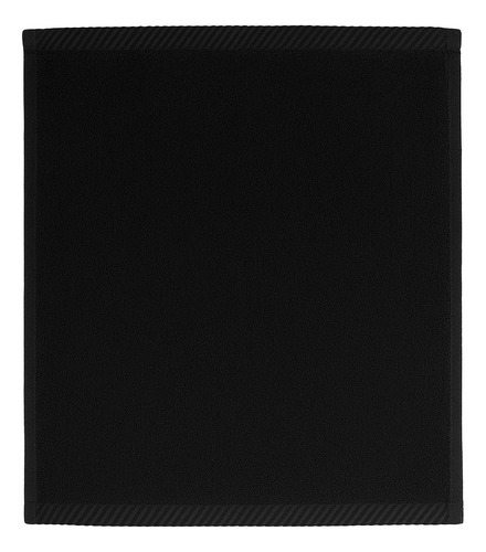 6 Toallas Faciales De Algodón 100% 30x30 Cm Negro Lisa