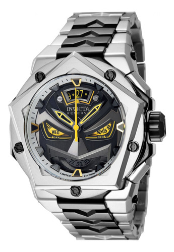 Reloj de pulsera Invicta 44460, para hombre, con correa de acero inoxidable color acero y negro