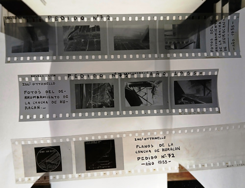 9 Fotos Derrumbe Cancha Huracán 1955 Negativos, Proyecto Rec (Usado)