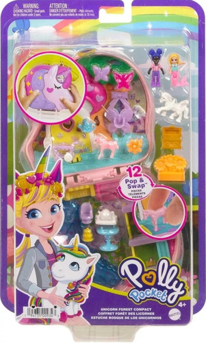 Polly Pocket Estuche Compacto Bosque De Unicornio Mattel