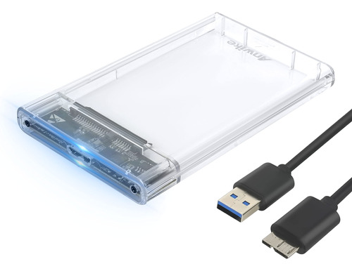 Anwike Caja Disco Duro Externo Usb 3.0 Sata 2.5  Carcasa Hdd