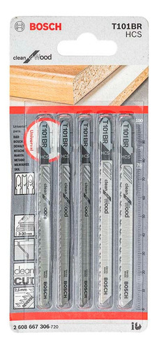 Hoja De Calar T101br Para Madera Corte Limpio X5u Bosch