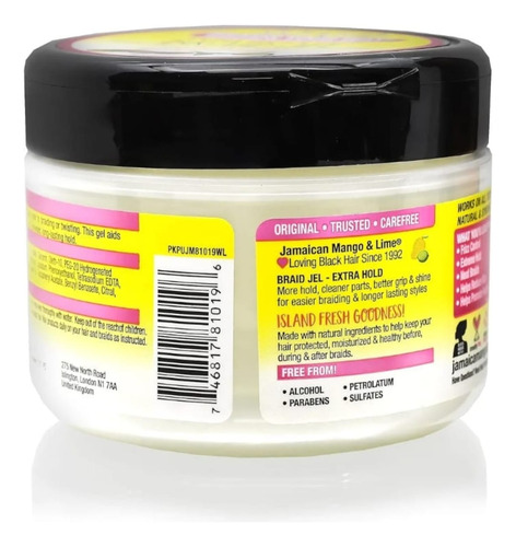 Gel Extra Hold & Easy Braid Jel Jamaican Mango & Lime 227g