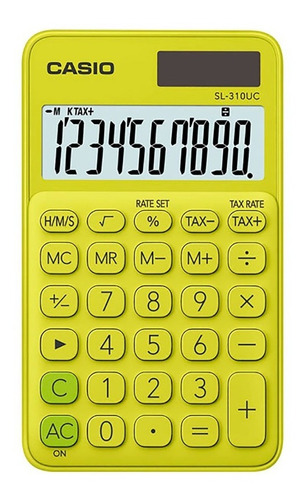 Calculadora Casio Sl-310uc Linea Mi Estilo Color Amarillo