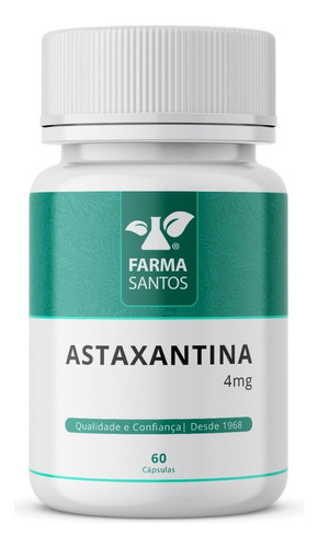 Astaxantina 4mg 60 Cápsulas Sabor Sem Sabor