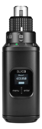 Shure Slxd3-g58 Transmisor Inalámbrico Digital, Conector Xlr Color Negro